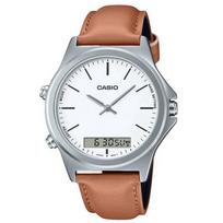 Casio Analoginis skaitmeninis odinis dirželis MTP-VC01L-7E MTPVC01L-7 Vyriškas laikrodis balta