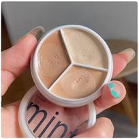 Concealer Palette Moisturizing Cover Dark Circles and Acne Marks Natural Makeup Contouring Cream Shadow Cosmetics 3 Colors, 1 Piece beige