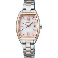 Seiko SWFH126 (SEIKO SELECTION S serijos saulės radijo bangomis valdoma metalinė juosta, moteriška) tonneau laikrodis