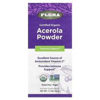 Flora, Certified Organic Acerola Powder, 1.7 oz (50 g)