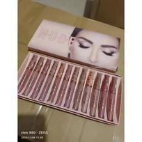 Lip Palette 12 Pearl Glossy Lipstick Set Silky Gloss Purple Red Waterproof Long-lasting Moisturizing, 12 pcs, 1 piece gray