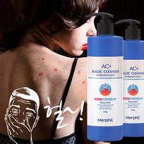 Merfil Body Acne Improvement AC+Magic Body Wash Deep Moist Floral Sweet Fragrance, 500g, 2 units brown