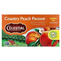 Celestial Seasonings Country Peach Passion Herbal Tea, Caffeine-Free, 20 Tea Bags, 41g (1.4oz) orange
