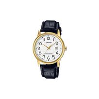 Casio CASIOSTANDARD series is simple and versatile, quartz movement, leather strap, Japanese and Korean watches, women's watches, MTP-V002GL-7B2D balta