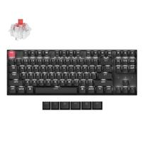 Keychron K8 Version 2 QMK Wireless Custom Mechanical Bluetooth QMK US White LED Super Mac Windows Compatible Super Mechanical Red Keyboard, TKL, 5.2 &