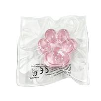 (Hefengcl)Transparent Star‑Sequin Cat Paw Squishy Toys, Soft Squeeze Toys, Assorted Colors, Ideal Party Favors & Holiday Gifts white