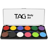 TAG Veido ir kūno dažai - Įprasta paletė 12 x 10g, Tag veido dažų paletė įprasta, 1 vnt., 1 vnt., įprasta, 12 vnt. TAG Veido & black