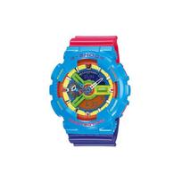 Casio G-Shock X Lego Riboto leidimo Vaivorykštės laikrodis su figūrėle Kvarcinis mechanizmas Dervos dirželis Vyriški laikrodžiai Mėlynas GA-110F-2DR Blue Dial blue