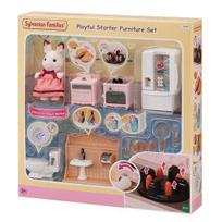 Sylvanian Family Chocolate Rabbit's Red Roof Two-story House Recommended Furniture Set 5449, Mixed Colors, 1 Piece, Korean popular toys gray