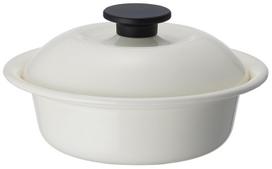 Noda Horo Coconabe Individualus puodas Mažas Pieno baltumo Pagaminta Japonijoje KO-19MW balta