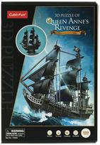3D Puzzle Big Ship Queen Revenge Series Blackbeard's Anne's (180 pieces) T4005h-V2 gray