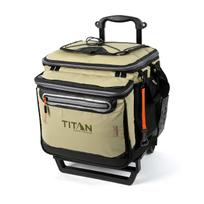 Titan Deep Freeze 40L minkštas šaldytuvas su ratukais (50+10 talpa, ratukai, šaldytuvas) smėlis