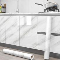 Aukštos kokybės virtuviniai lipnūs tapetai su marmuro tekstūra 55cm PVC atsparūs aliejui ir vandeniui spintelės lipdukai prabangi namų dekoracija 55cmX1m white