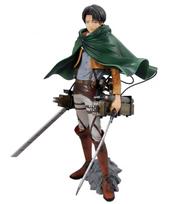 MASTER STARS PIECE LEVI (Levi aukštis 20cm + 3D manevravimo įrenginio aukštis 18cm ver.MSP 2 tipai pilnas komplektas) Ataka prieš Titanus Figūrėlė gray
