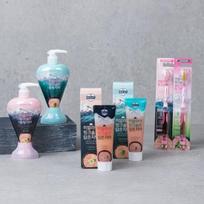Himalajų rožinės druskos dantų pasta Karališkas dovanų rinkinys, Pasirinkite 2 rūšis (Ledinis Mėtos/Gėlių Kvapas) Icy (2 pumps + 2 toothpaste + 2 toothbrushes) white