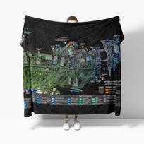 Escape from Tarkov Scav PMC Žemėlapis Flanelinis pledas Dekoras Kūrybiški pledai Jaukus Minkštas Lengvas Sofa lovai Size: 100*150cm, Weight: 230 GSM gray