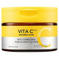 Missha Vita C Plus Blemish C Tone Up Ampoule Pad, 80 sheets, 1 pack yellow