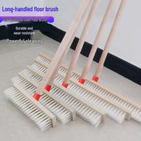 Long Handle Hard Bristle Floor Cleaning Brush gray