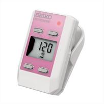 Seiko Digital Metronome Clip Type Pearl Pink DM51P Rotating Volume Control Mute Function white