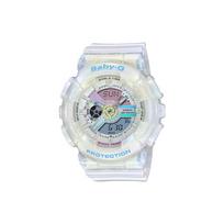 CASIO BABY G Kvarcinis Mechanizmas Dervos Dirželis Laikrodis Moteriškas Laikrodis Daugiaspalvis Ciferblatas BA-110PL-7A2 Macaron Color Watch Dial white
