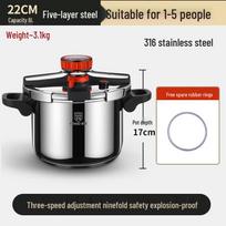 316 Stainless Steel Pressure Cooker gray