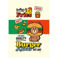 108 Piece Jigsaw Puzzle - Line Friends Burger (Mini) (Framed), popular Korean puzzle green