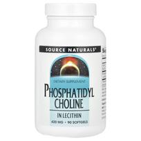 Source Naturals, phosphatidyl choline, lecithin, 420mg, 90 softgels