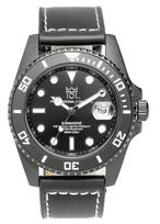 HYAKUICHI 101 Quartz 20 ATM Water Date Unidirectional Rotating Leather No.2 Diver's Watch, Resistant, Display, Bezel, Strap, Men's juoda