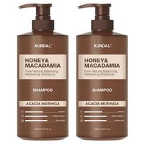 Kundal Honey and Macadamia Nature Shampoo Acacia Moringa Fragrance, 1.058L, 2 units white