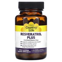 Country Life, Resveratrol Plus, 60 Veggie Capsules