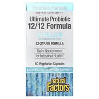 Natural Factors, Ultimate Probiotic, 12/12 Formula, 12 Billion, 60 Veggie Capsules