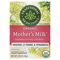 Organic Mother'S Milk®, Original Fennel & Fenugreek, Caffeine Free, 16 Wrapped Tea Bags, 28G (0.99Oz) black