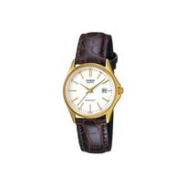 CASIO Women's Standard Series 24mm White Watch LTP-1183Q-7A LTP-1183Q-7A Regular Watch Box beige
