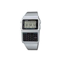 Casio Jaunimo serijos skaitmeninis skaičiuotuvas Madingas Retro daugiafunkcis skaičiuotuvas LCD ekranas Kvarcinis mechanizmas Dervos dirželis Vyriški laikrodžiai Pilkas DBC-611-1 Silver gray