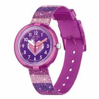 Kids Watch STRIPY GLITTER ZFPNP127 [Flick Flak] rožinė