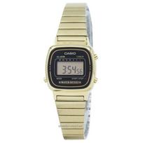 „Casio“ skaitmeninis nerūdijančio plieno žadintuvo laikmatis LA670WGA-1DF LA670WGA-1 moteriškas laikrodis juoda