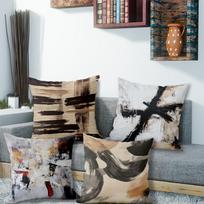 pc Abstract Art Pillow CoversSuitable for sofa car bedroom decorative cushion cover pillow cover 45cmx45cm(18x18Inch) white