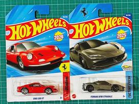 Hot Wheels DINO 206 GT FERRARI SF90 STRADALE (Gunmetal) yellow