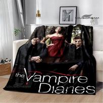 Vampyrų Dienoraščiai Damono Salvatore spausdintas pledas Šilti flaneliniai pledai Minkštas ir patogus pledas lovos patalynė Gimtadienio dovana 75x90cm