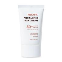 Melafil Vitaminas B Apsauginis kremas nuo saulės, neriebus, drėkinantis apsauginis kremas nuo saulės, nedirginantis akių, 50g SPF50+ PA++++, vienas produktas, 50ml, 1 vnt. white