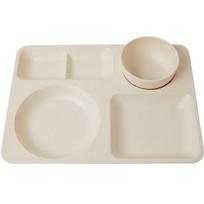 Awaken Sense The Junior plate set, cream beige, tray + mini bowl, Popular Korean parenting items white
