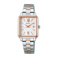 SEIKO SELECTION Moteriškas S serijos Moteriškas Saulės energija įkraunamas Radijo bangomis valdomas kvadratinis laikrodis SWFH140 [Seiko Laikrodis] (su data)