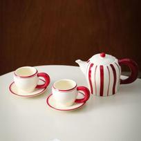Retro Ceramic Teapot Set white