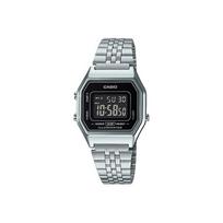 CASIO Men VINTAGE Series Black Watch LA680WA-1B LA680WA-1B Silver Strap black