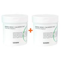 COSRX One Step Green Hero Calming Pad Large Capacity 1+1 (90 sheets + 90 sheets), 90 sheets + 90 sheets white