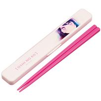 Skater 18cm Chopsticks and Chopstick Case Adult Oshi no Ko Made in Set, Antibacterial, Size, (My Child) Design, Japan, ABC3AG-A white