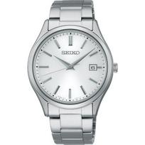 Vyriškas Seiko SBPX143 (SEIKO SELECTION S serijos saulės metalo juosta vyrams) Apvalus laikrodis sidabrinis nerūdijantis