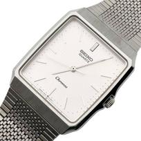 Battery SEIKO Chronos Watch Quartz Vintage 80s Silver Dial Working/New 9021-5140 [af22] gray