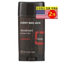 Every Man Jack Dezodorantas Be Aliuminio Smedžio Kvapo, 2 Vnt., 88g black