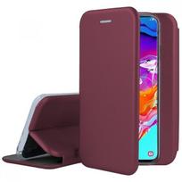 Vyno raudonos spalvos atverčiamas dėklas Samsung Galaxy A705 A70 telefonui "Book Elegance"
